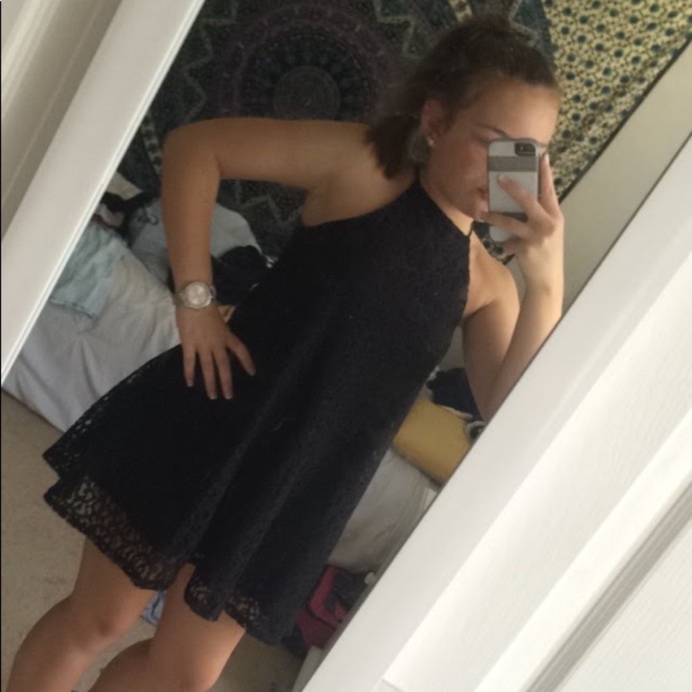 Black lace dress